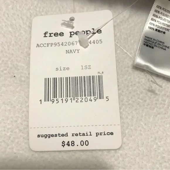 Free people navy scarf - Picture 4 of 5